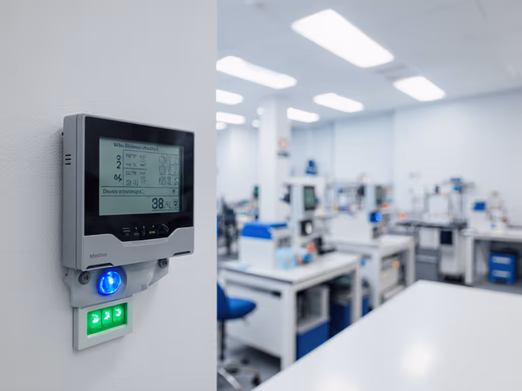 photovoltaic_metrology_lab_environment_control_setup_with_temperaturehumidity_sensors