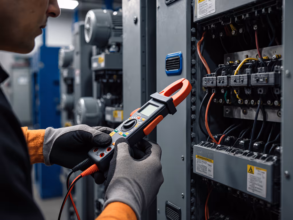 technician_using_clamp_meter_on_motor_control_panel