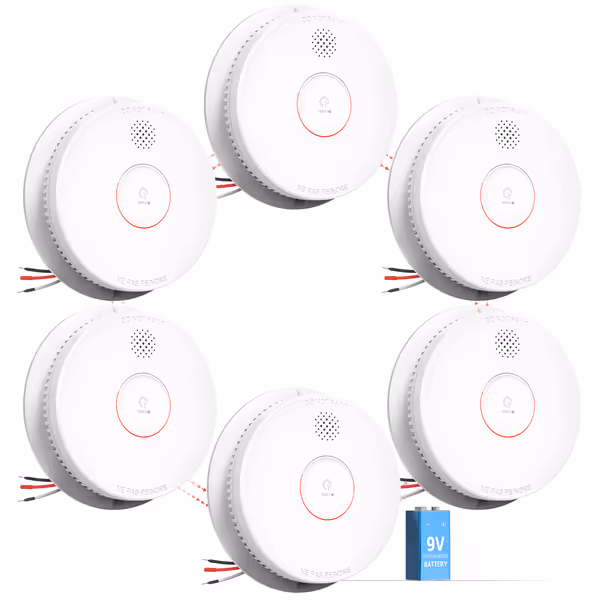 SITERWELL Hardwired Interconnected Smoke Detector (6-Pack)